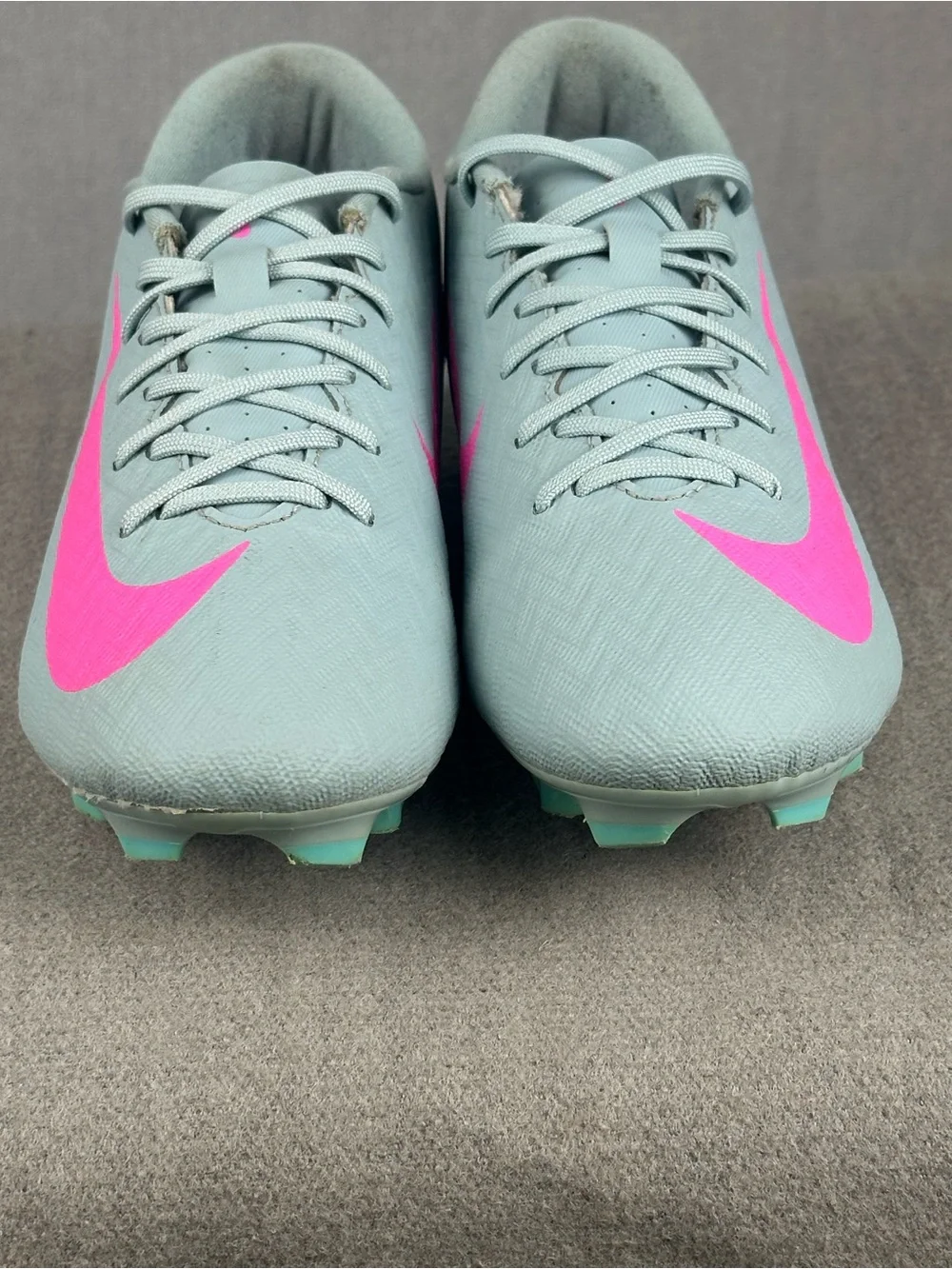 Nike Zoom Vapor 16 Academy FG/MG Ocean /Pink Cleats Unisex US Sz 5.5Y EU 38